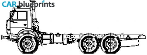 KamAZ 43118 Chassis Truck blueprint