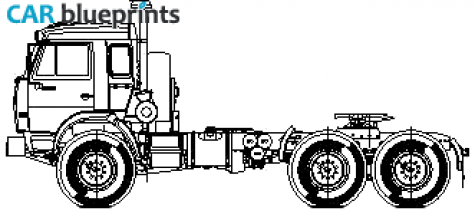 KamAZ 44108 Chassis Truck blueprint