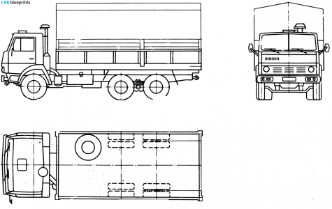 1976 KamAZ 5320 Truck blueprint