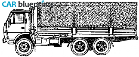 1979 KamAZ 53212 Truck blueprint