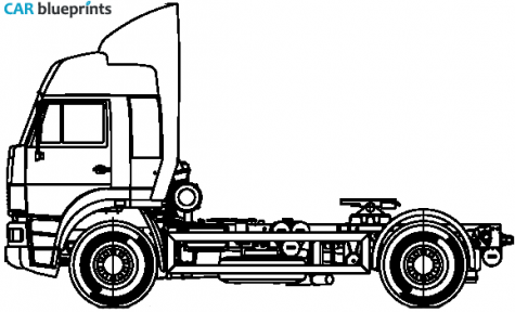 KamAZ 5460 Truck blueprint