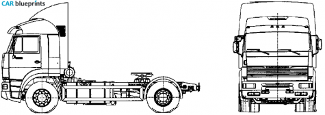 KamAZ 5460t Truck blueprint