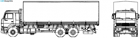 KamAZ 65117 Truck blueprint