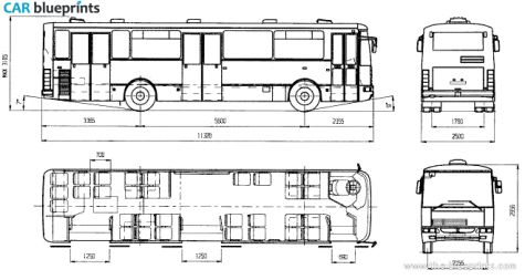 Karosa B951 Bus blueprint