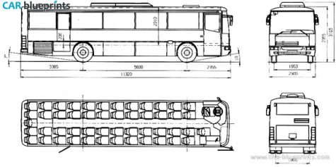 Karosa LC936 Bus blueprint