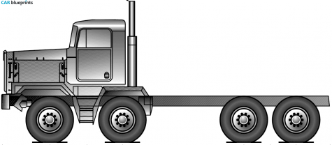 2008 Kenworth C500 Twin Steer Truck blueprint