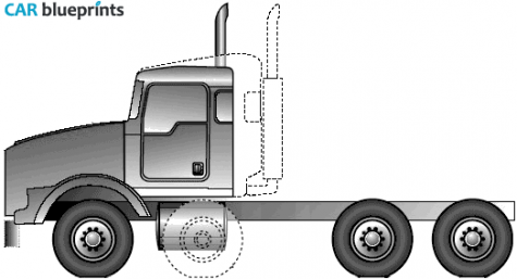 2005 Kenworth T800 Truck blueprint