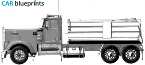 Kenworth W900 Truck blueprint