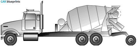 2005 Kenworth W900S Truck blueprint