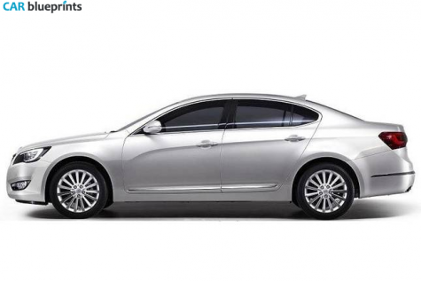 2010 KIA Cadenza Sedan blueprint