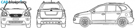 2010 KIA Carens Minivan blueprint