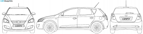 2007 KIA Ceed Hatchback blueprint