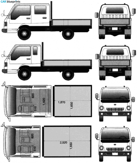 2005 KIA K2500 Truck blueprint