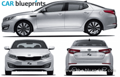 2010 KIA K5 Magentis Sedan blueprint