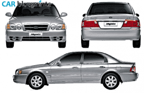 2006 KIA Magentis Sedan blueprint