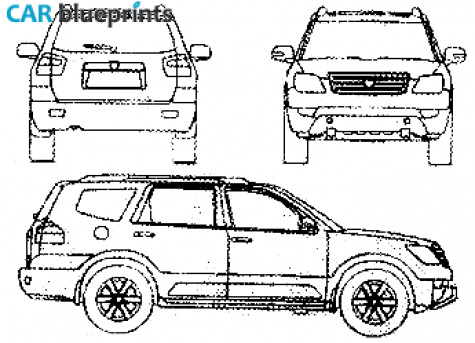 2008 KIA Mohave SUV blueprint