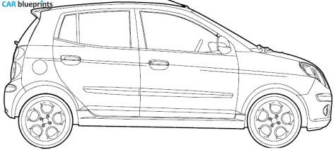 2008 KIA Picanto Hatchback blueprint