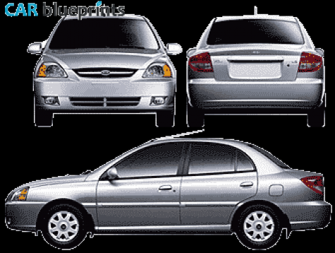 2005 KIA Rio Sedan blueprint