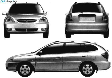 2005 KIA Rio Hatchback blueprint