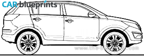 2010 KIA Sportage 20 CRDI SUV blueprint