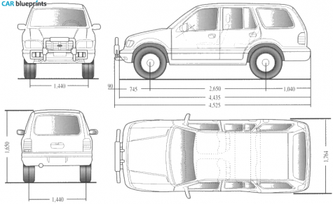 2000 KIA Wagon Wagon blueprint