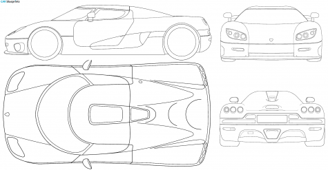 2006 Koenigsegg CCR Coupe blueprint