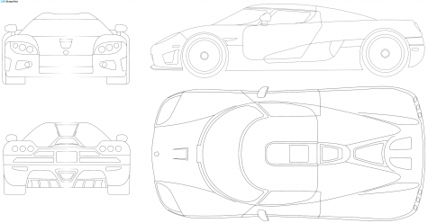 2008 Koenigsegg CCXR Coupe blueprint