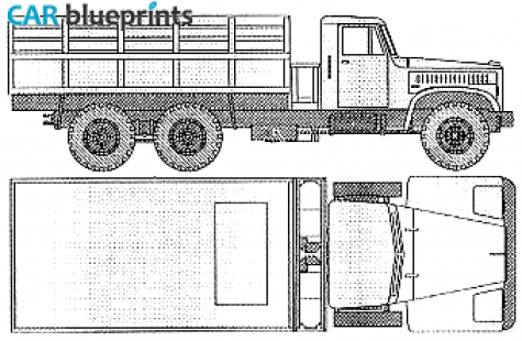 1965 KrAZ 257 Truck blueprint