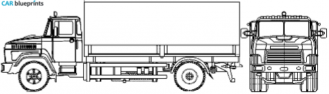 2007 KrAZ 5133B1 4x2 Truck blueprint