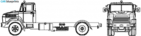 2007 KrAZ 5133H2 4x2 Truck blueprint