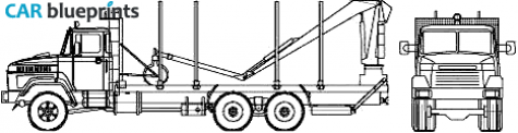 2007 KrAZ 6133M6 6x6 Truck blueprint