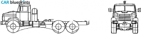 KrAZ 63221 Truck blueprint