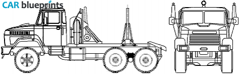 2007 KrAZ 64372-045 6x6 Truck blueprint