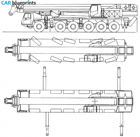 Krupp GMT-AT Crane Truck blueprint