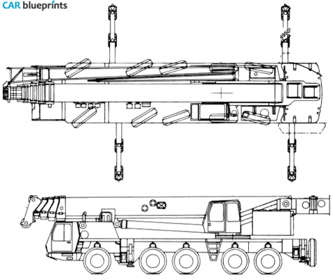 2006 Krupp KMK-5175 175t Crane Truck blueprint