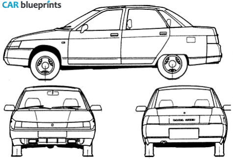 1996 Lada 110 Sedan blueprint