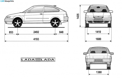 2007 Lada 112 Coupe blueprint