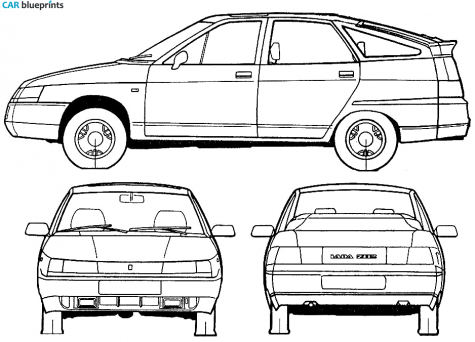 1999 Lada 112 Hatchback blueprint