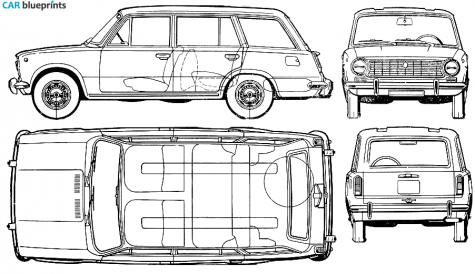 1986 Lada Nova 1200 Combi Wagon blueprint