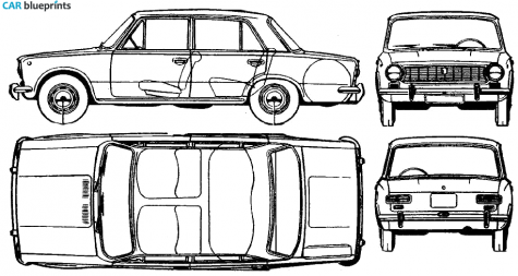 1986 Lada Nova 1200 Sedan blueprint