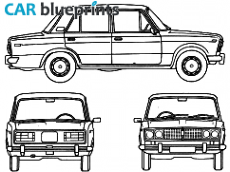 1976 Lada 2106 1600 Sedan blueprint