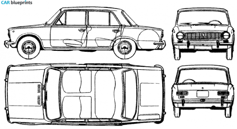 1986 Lada 2101 Sedan blueprint