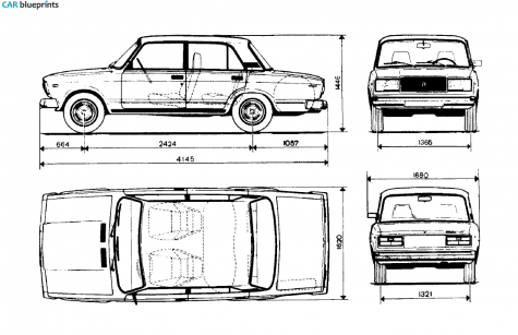 1982 Lada 2107 Sedan blueprint