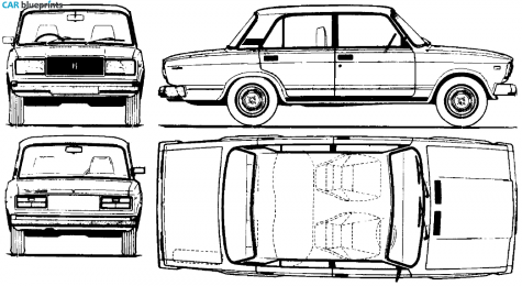 2008 Lada Riva 2107 Sedan blueprint