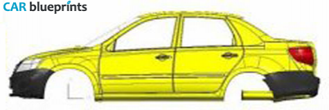 2011 Lada Granta 2190 Sedan blueprint