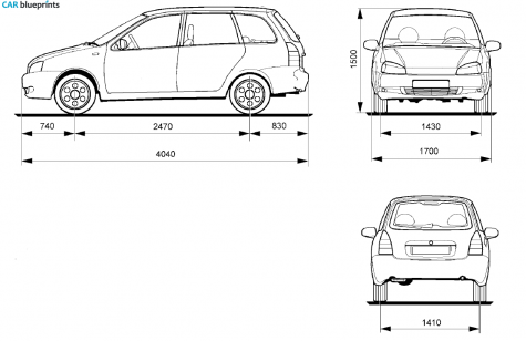 2008 Lada Kalina 1117 Wagon blueprint