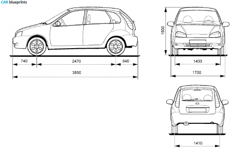 2006 Lada Kalina 1119 Hatchback blueprint