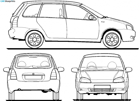 2008 Lada Kalina 1117 Estate Wagon blueprint