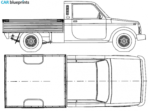 2006 Lada Niva 2121 Truck blueprint