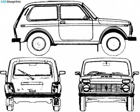 2008 Lada Niva 21213 SUV blueprint